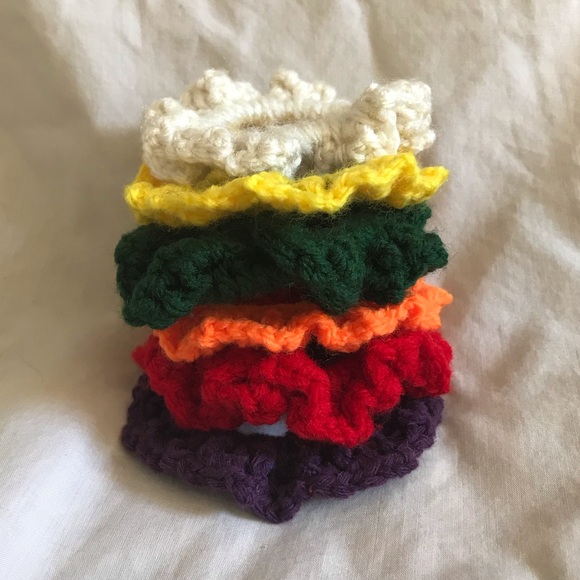 Rainbow Scrunchies Bundle of 6 - Picture 3 of 5